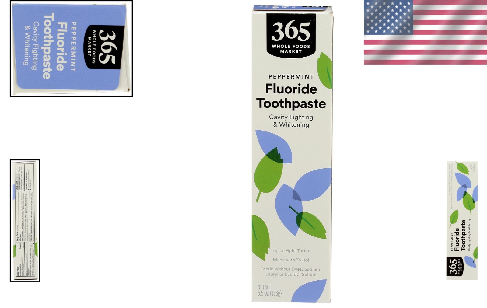 Whitening Fluoride Toothpaste - Cavity Protection & Peppermint Freshness, 5.5 Oz