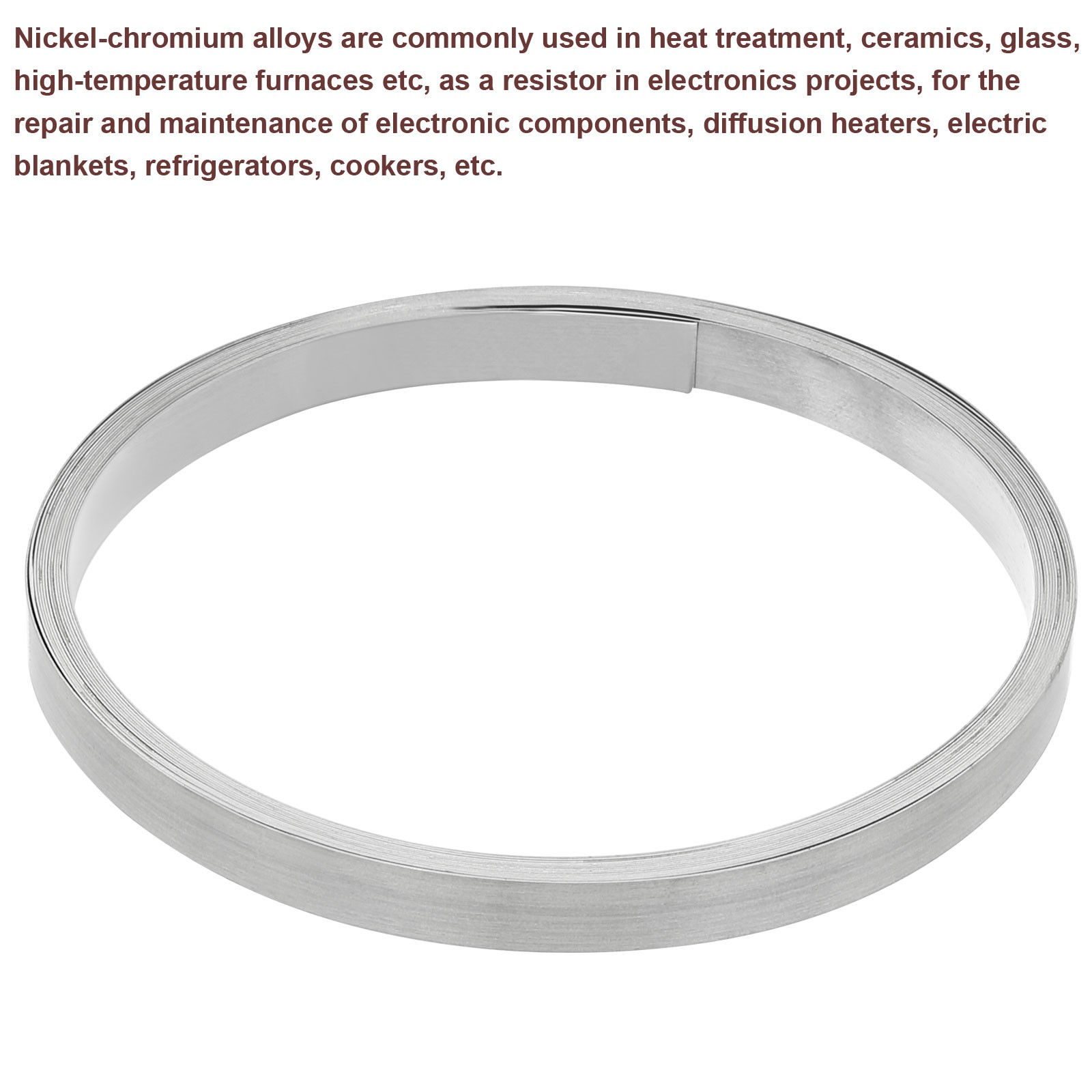 1 x Flat Heater Wire 16.4 Ft Length 10mm Width 0.3mm Thick for Heating Elements