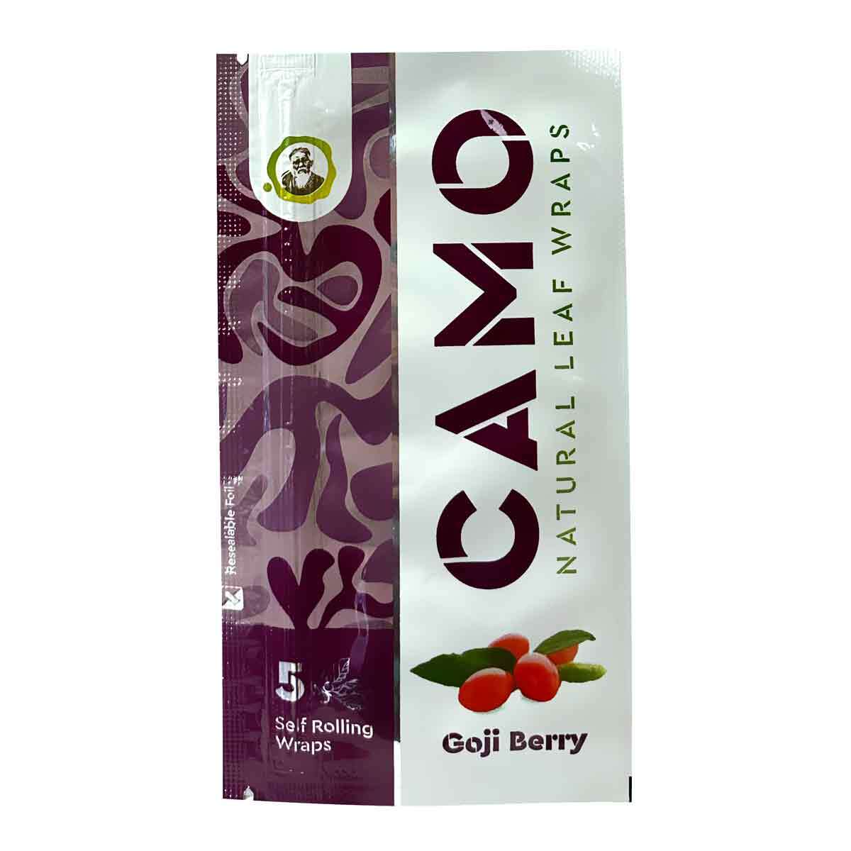 Camo Wraps Natural Leaf Goji Berries Wraps (5 Sheets) - 1 Pouch
