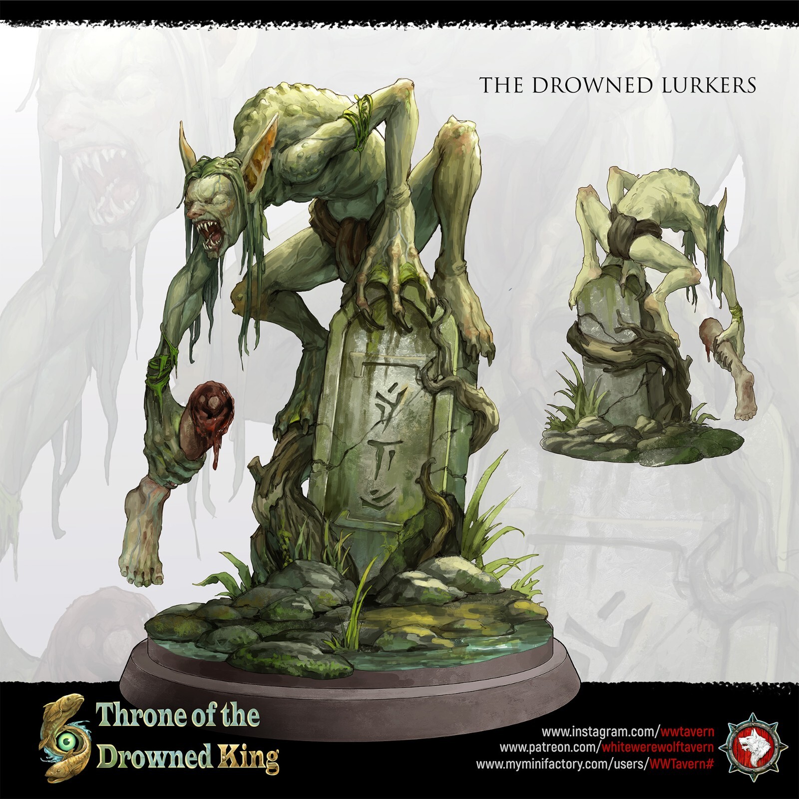 The Drowned Lurkers by White Werewolf Tavern | D&D | DnD | Print on Demand