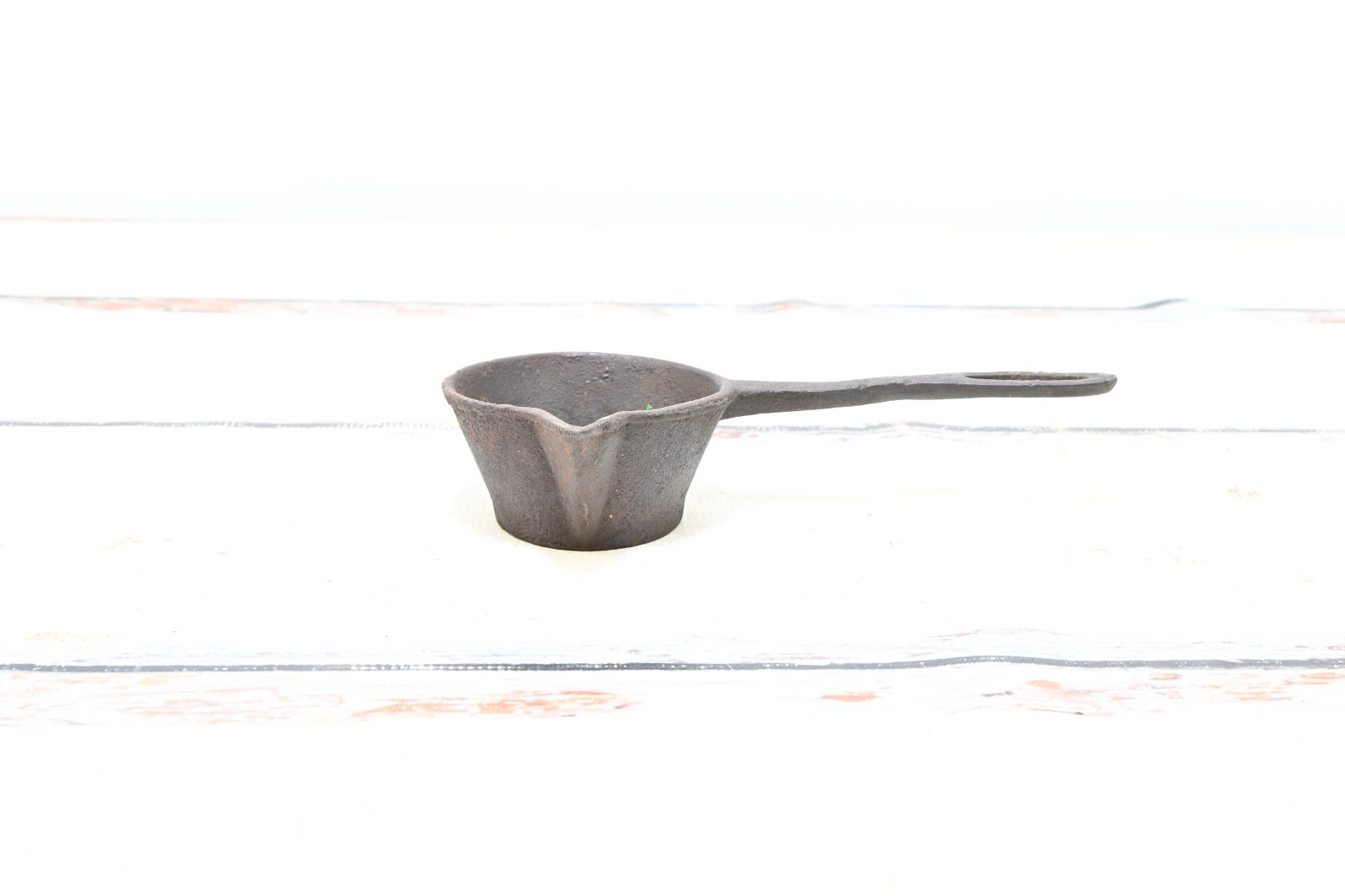 Antique . Cast Iron Ladle Dipper Smelting Blacksmith Smelter 9.75"L