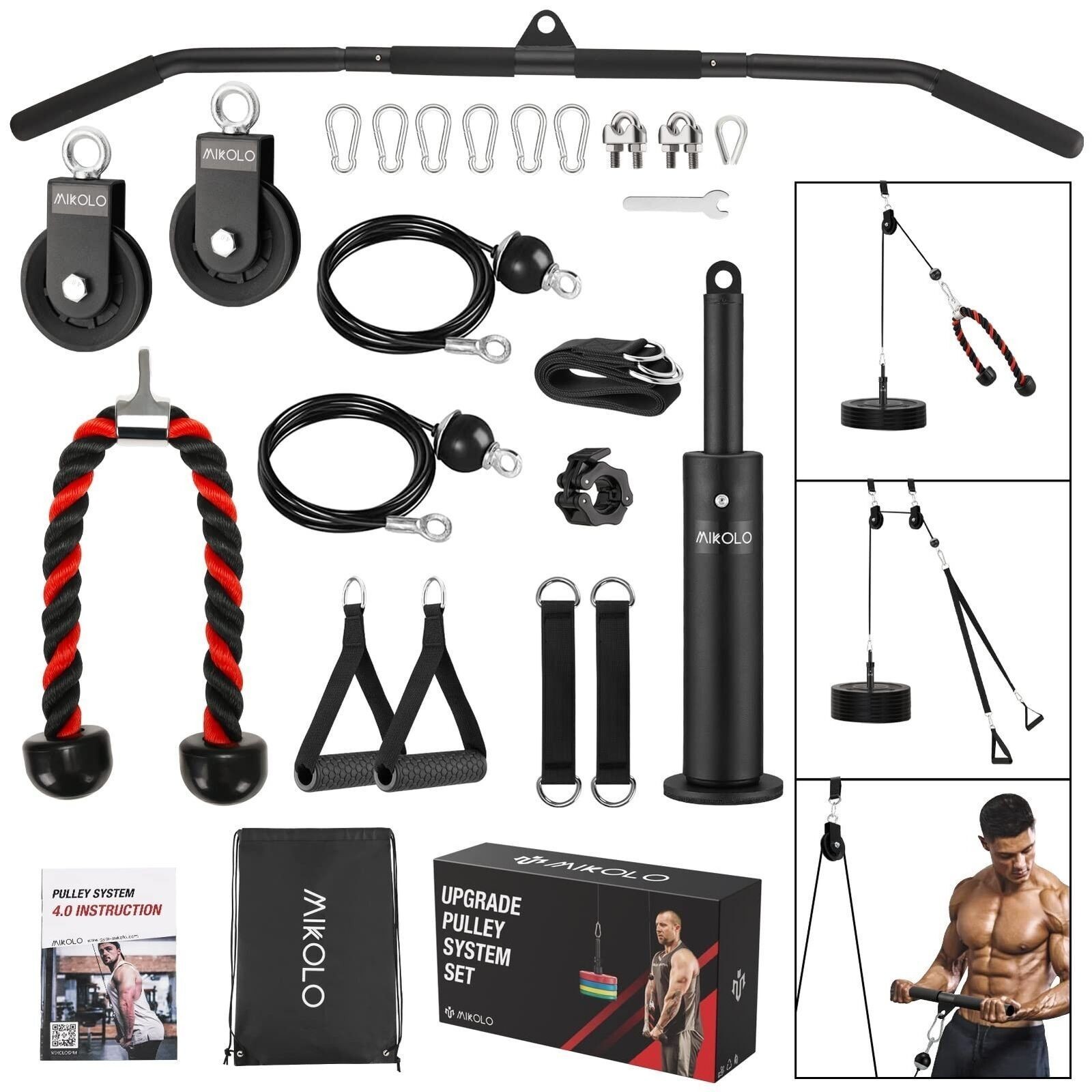 Upgraded Weight Lift Pulley System - LAT Pulley Attachments