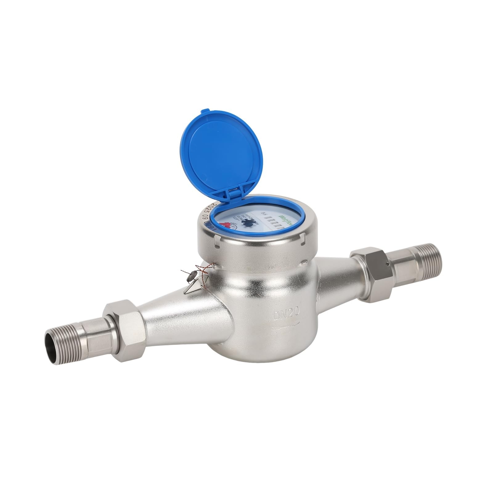 DN20 SS Water Meter 3/4 Inch NPT Cubic Water Flow Meter Stainless Steel
