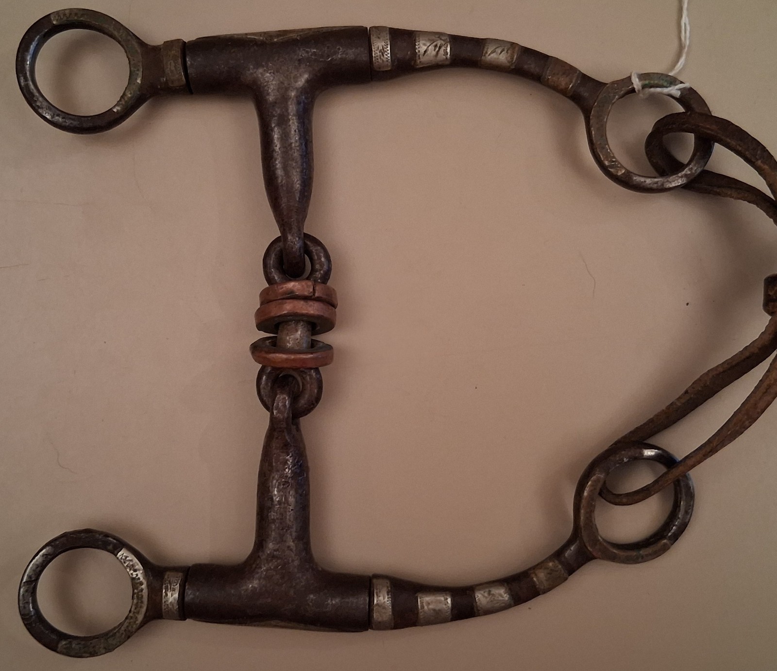 Adolph Bayers # 445 snaffle bit with three copper rollers