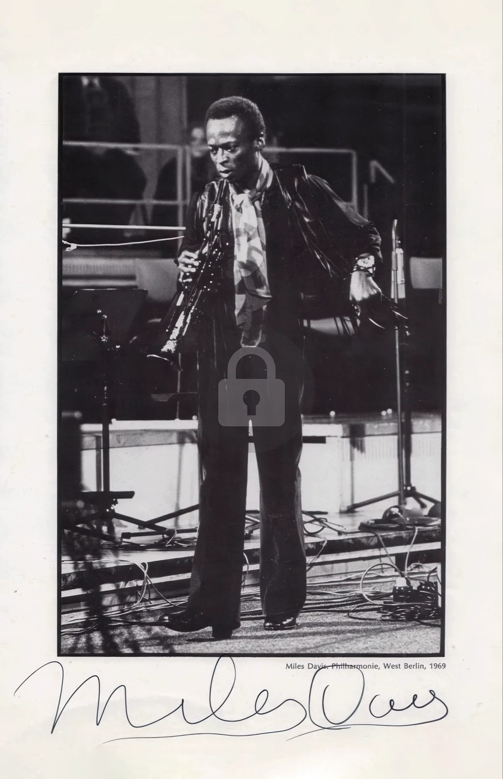 Miles Davis #1 Signed Autograph Photo Postcard COPY