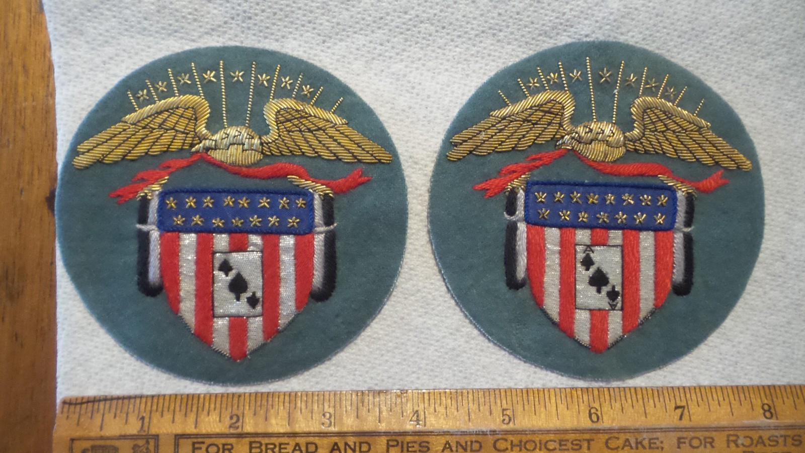 2 United States 787th Bombardment Squadron Patches, WWII Replica