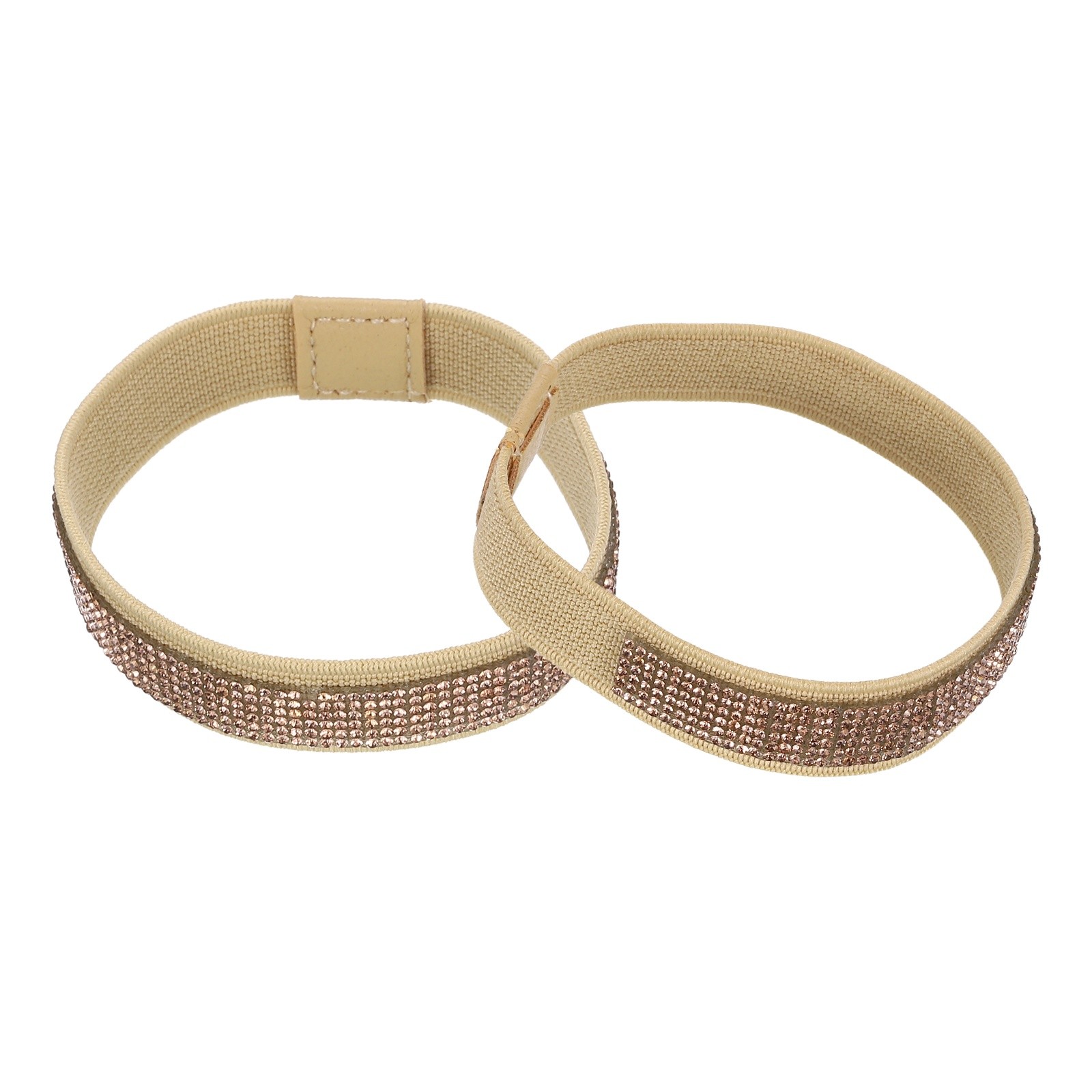 1 Pair High Heels Shoe Straps Shoe Band, Khaki, Rhinestone