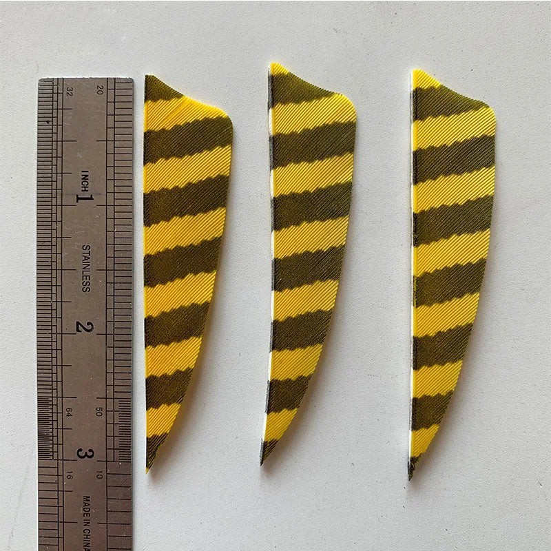 50pcs 3"4"5" Shield One Side RW Left Wing Right Wing Fletch Feathers Accessories