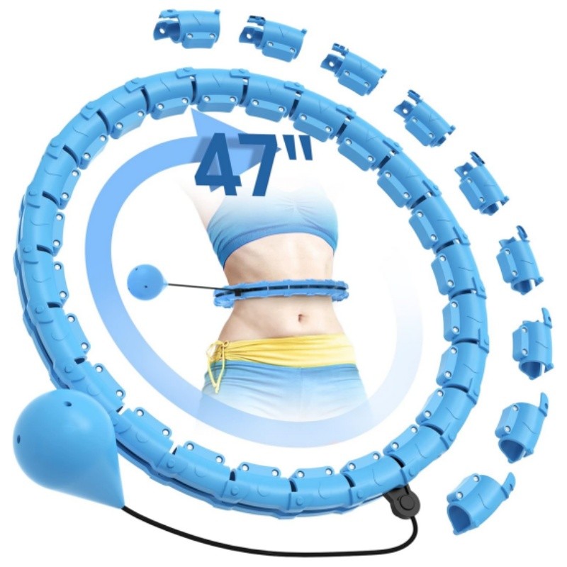 24 Knots Weighted Workout Hoop Plus Size, Smart Waist Exercise Ring for Adults