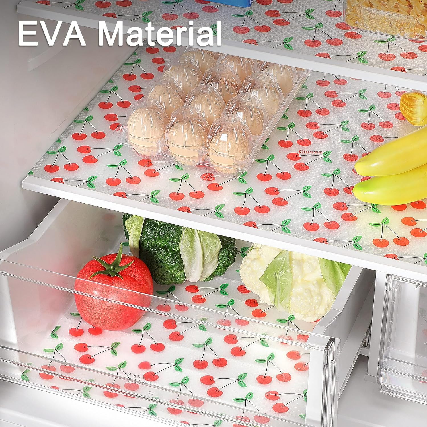 Shelf Liner, Non-Adhesive Waterproof Shelf Paper with Fruit Pattern, Easy to ...