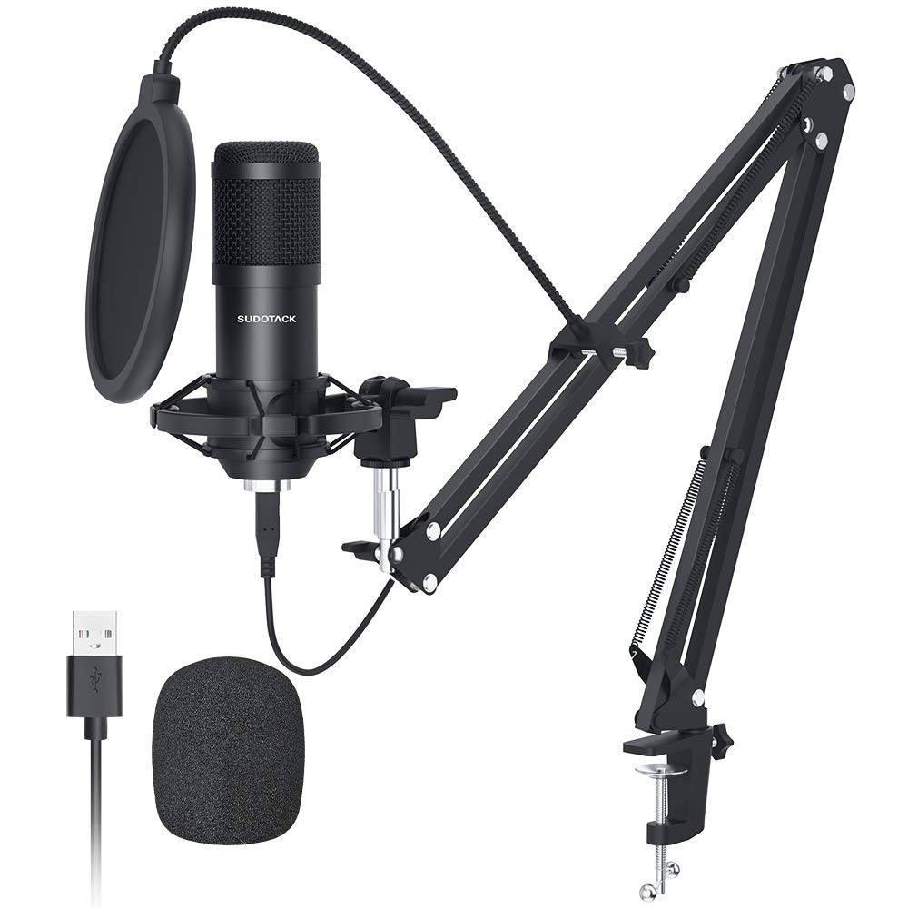 Micrófono de condensador USB para podcast para PC: Kit de micrófono de estudio