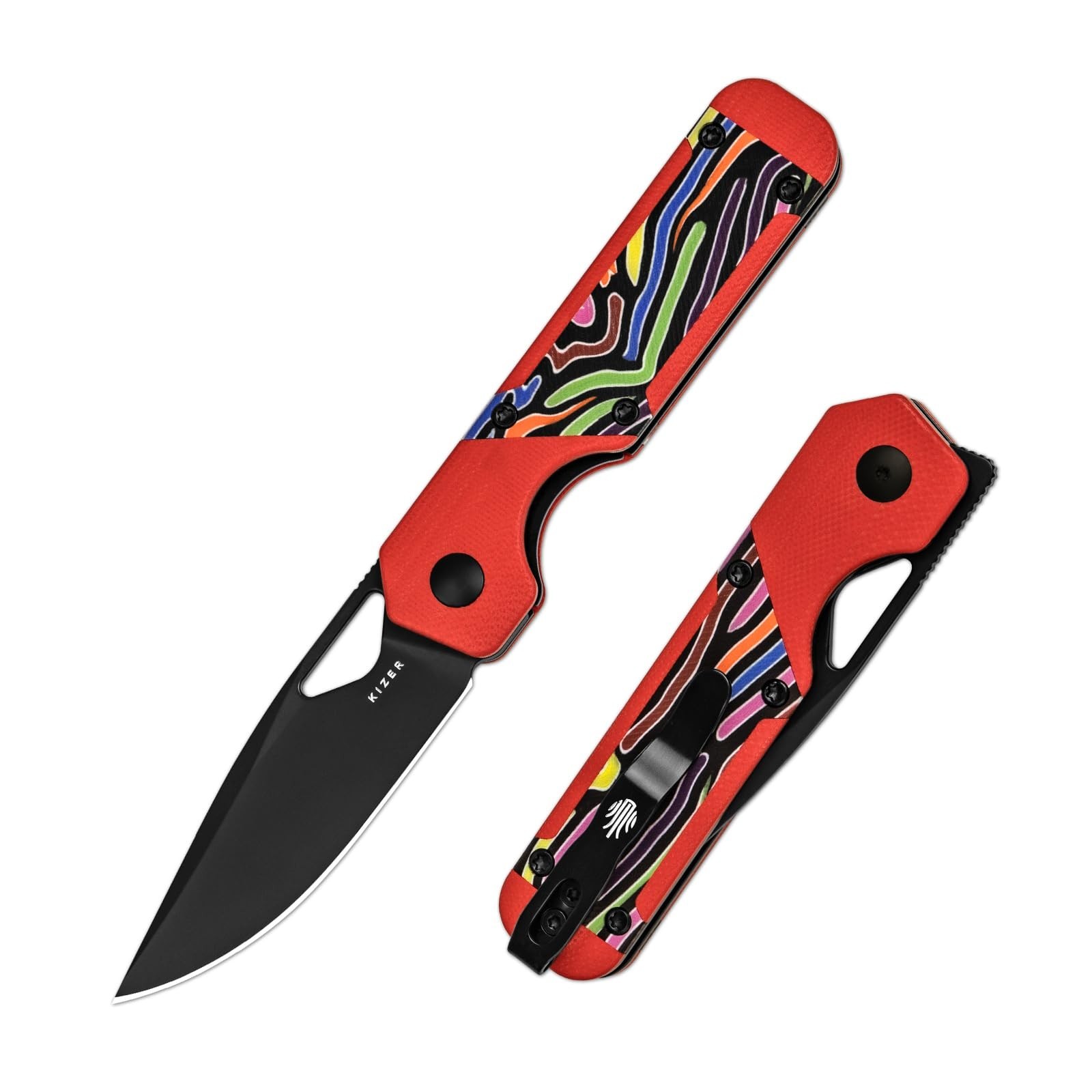 Kizer Mini Militaw Pocket Knife EDC, 2.82'' Nitro V Blade Folding Knife V3634SA2