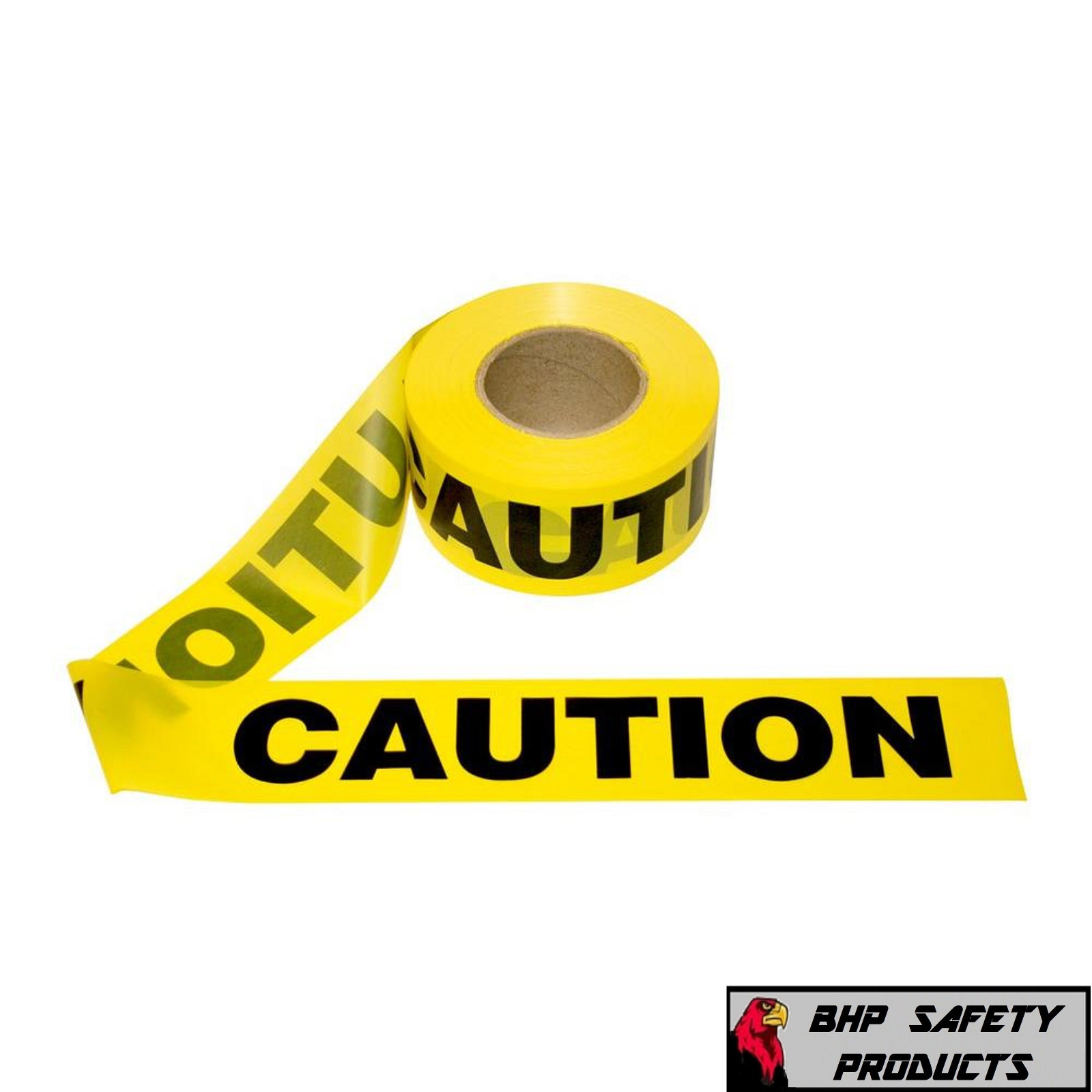YELLOW CAUTION BARRICADE WARNING SAFETY RIBBON TAPE 3" X 1000' (1 ROLL)
