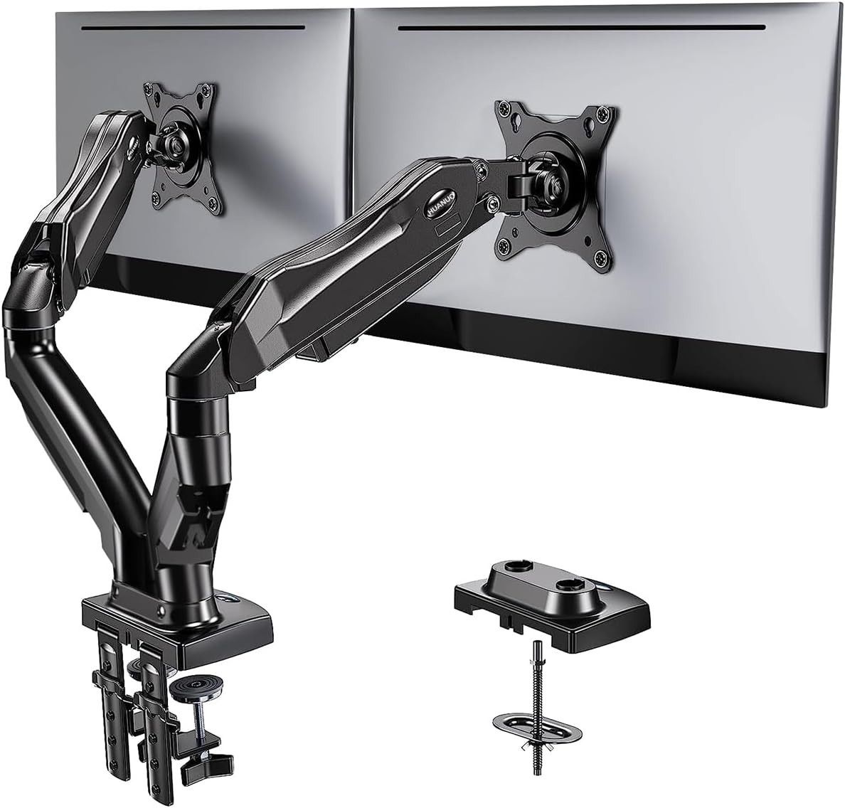 HUANUO Dual Monitor Stand - Full Adjustable Monitor Desk Mount Swivel