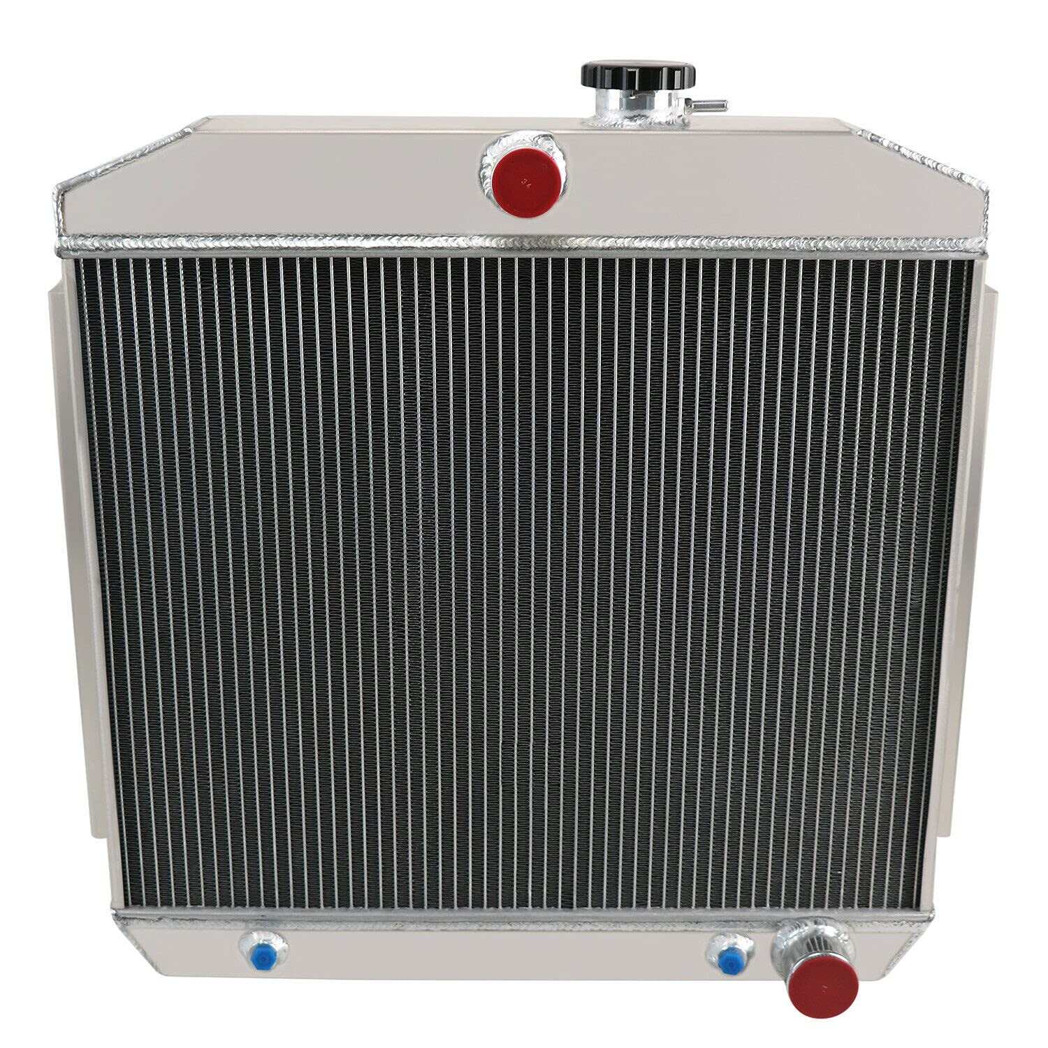 3 Rows Aluminum Racing Radiator For 1955-1957 Chevy Bel Air Del Ray Nomad V8