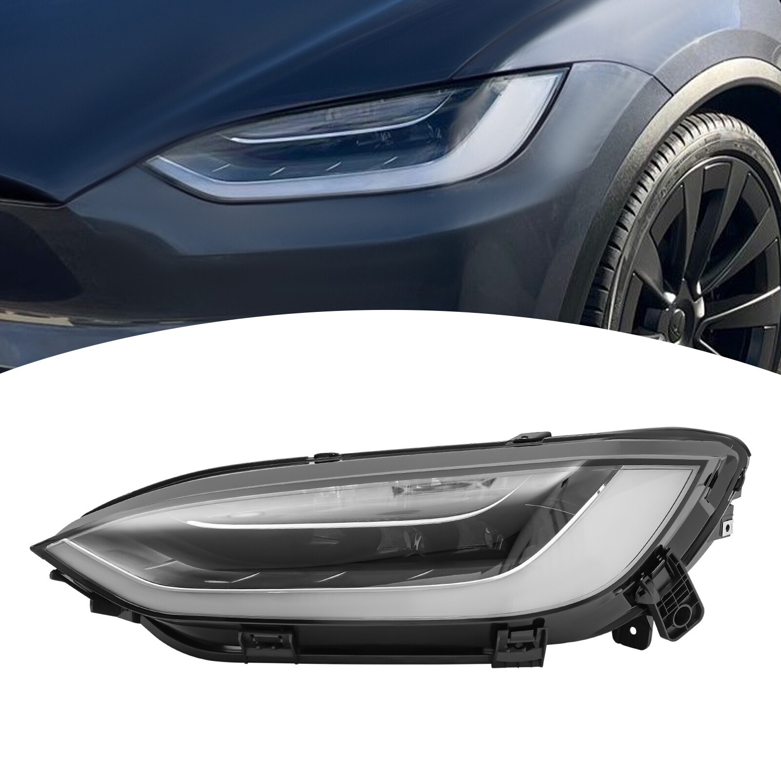 For 2021-2024 Tesla Model X Left Full Led Headlight Assembly Left Driver Side
