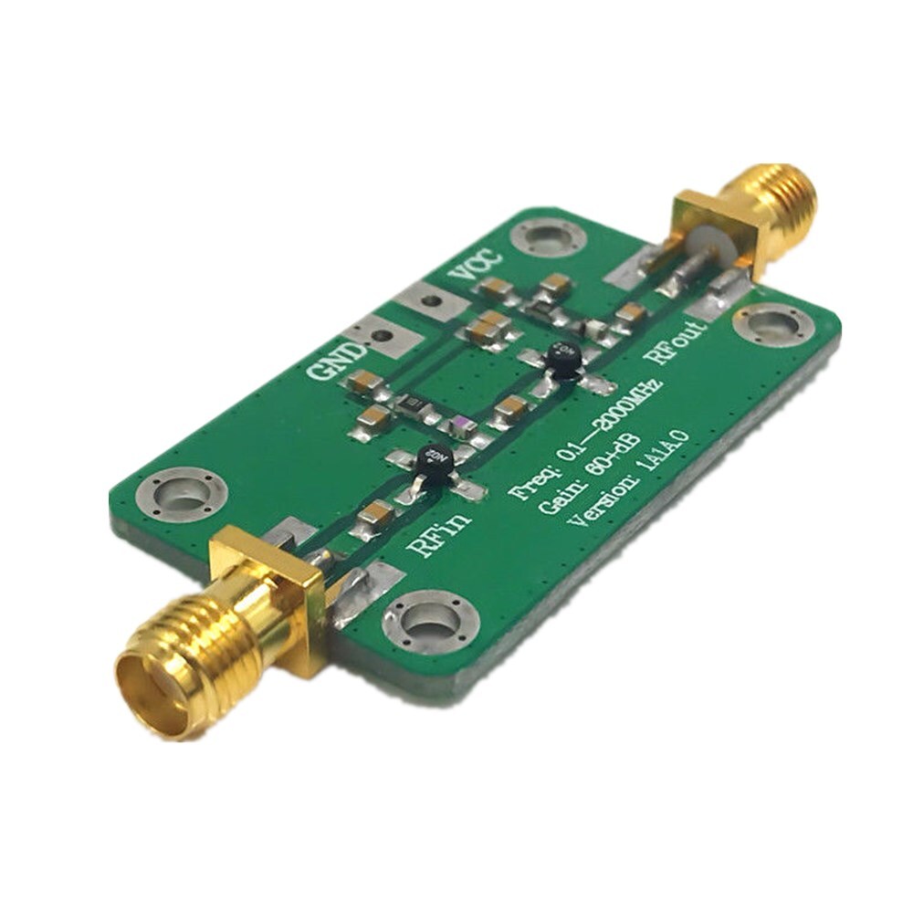 0.1-2000MHz Gain 60dB RF Broadband Amplifier Module LNA Board LNA 0.1~2GHZ