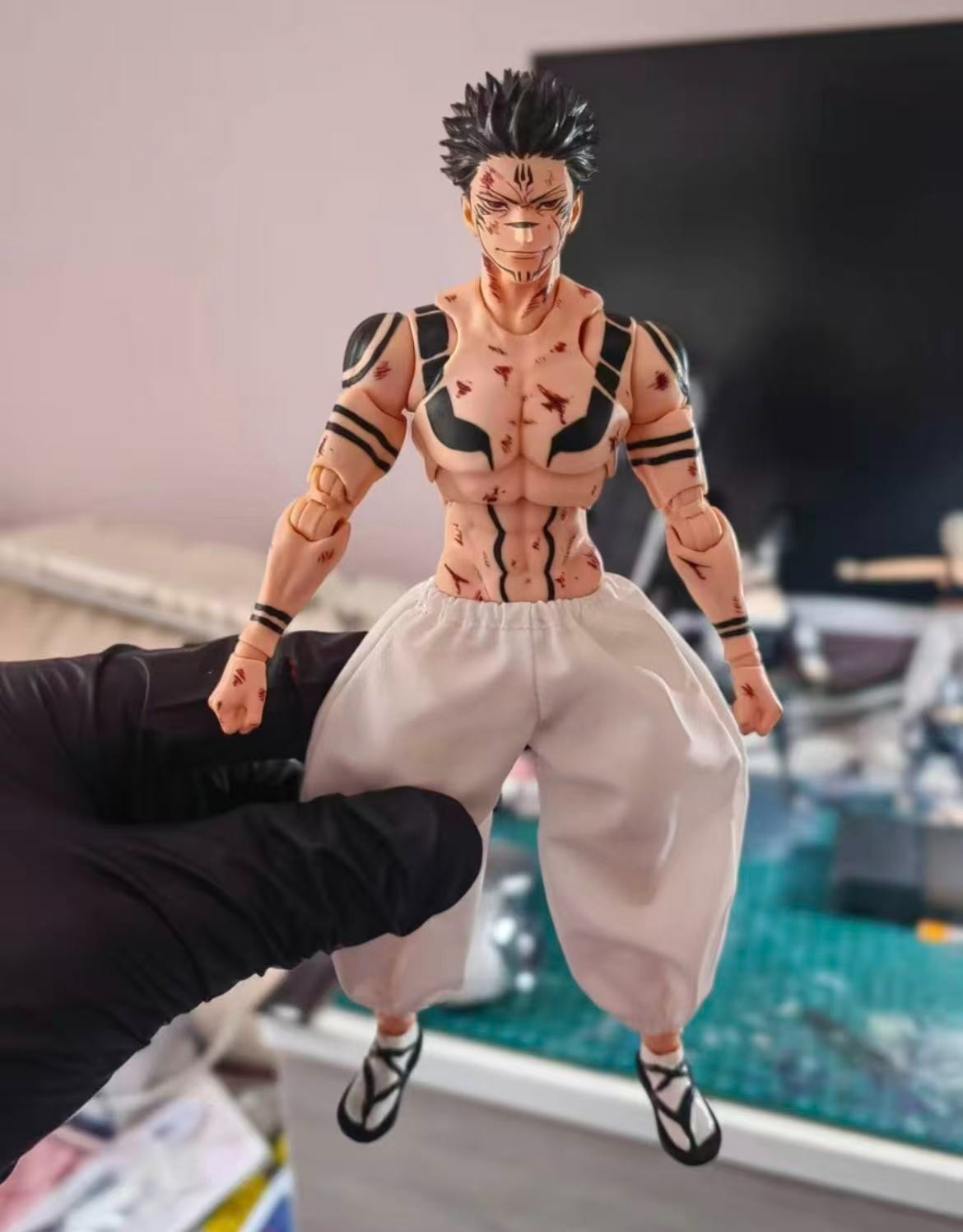 custom DIY  1/12 Megumi Fushiguro Version Ryomen Sukuna Bloodstain Figure