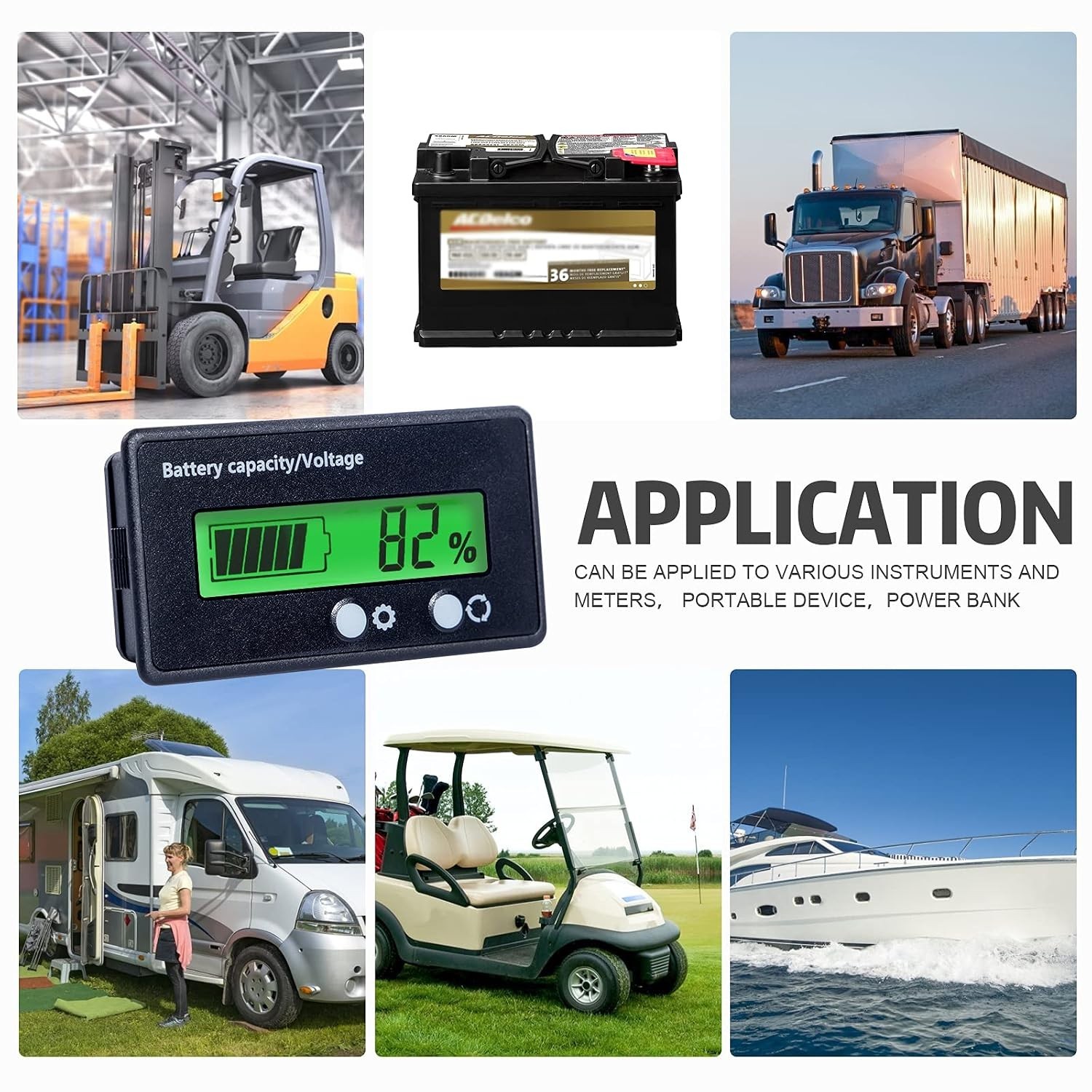 Multifunctional Battery Capacity Indicator - 12V-84V Waterproof Voltage Tester