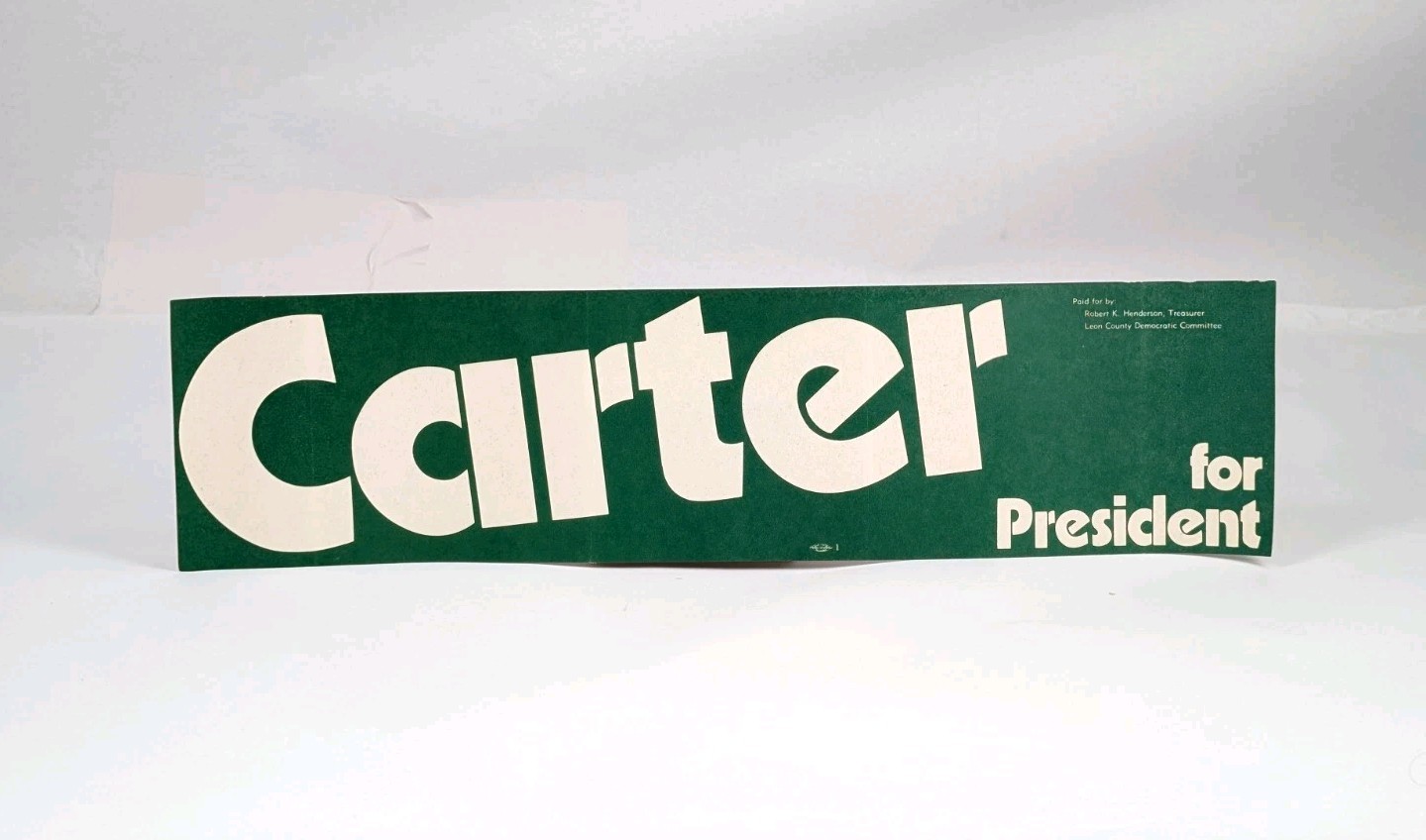 Jimmy Carter 76 Official President Bumper Sticker 15" x 4" Presidential Campaign