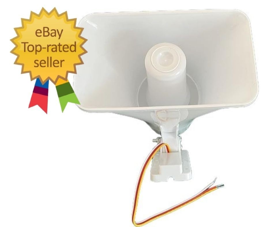 30W 130dB Dual Tone Alarm Siren Electronic Horn Indoor/Outdoor Security System