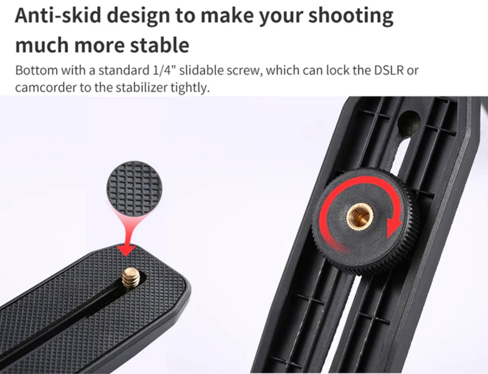 Ordro HC-1 Foldable Handheld Camera Stabilizer Holder for Smooth Shots