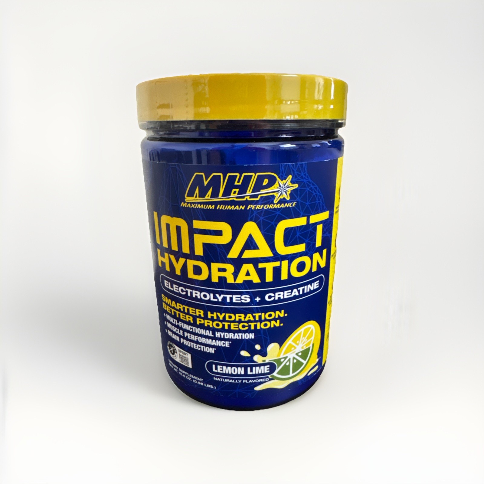 Impact Hydration, Electrolytes + Creatine, Lemon Lime, 0.98 lbs (15.6 oz)