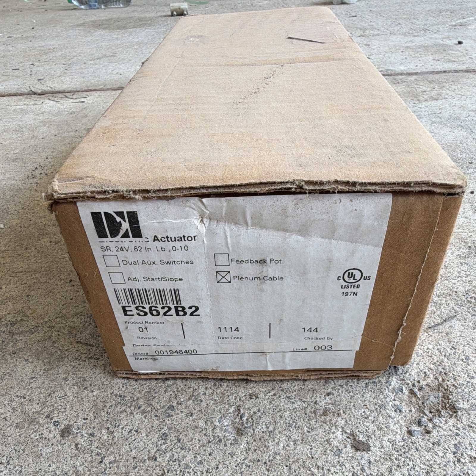 Belimo ES62B2 Damper Actuator 24V w/ Plenum Cable MPN ES62B2