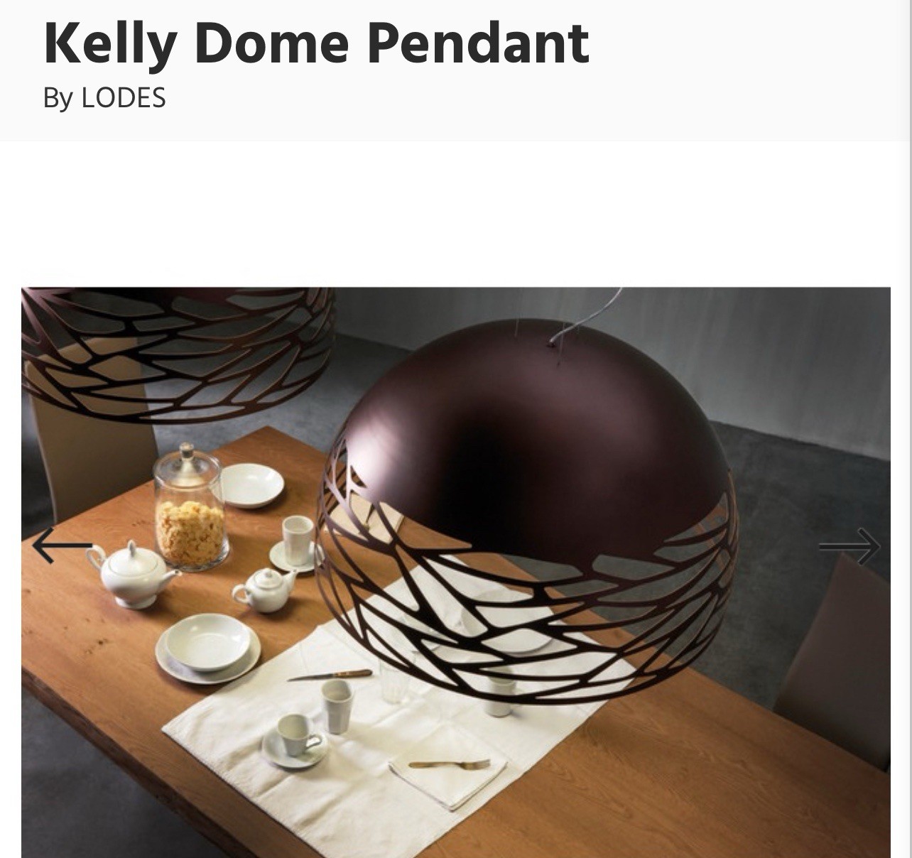 Kelly Dome Pendant