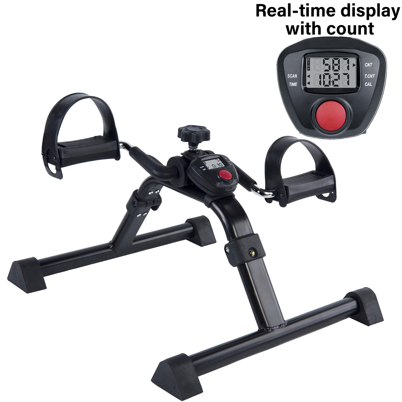 Vaunn Medical Pedal Exerciser with Electronic Display - Indoor Physical Therapy