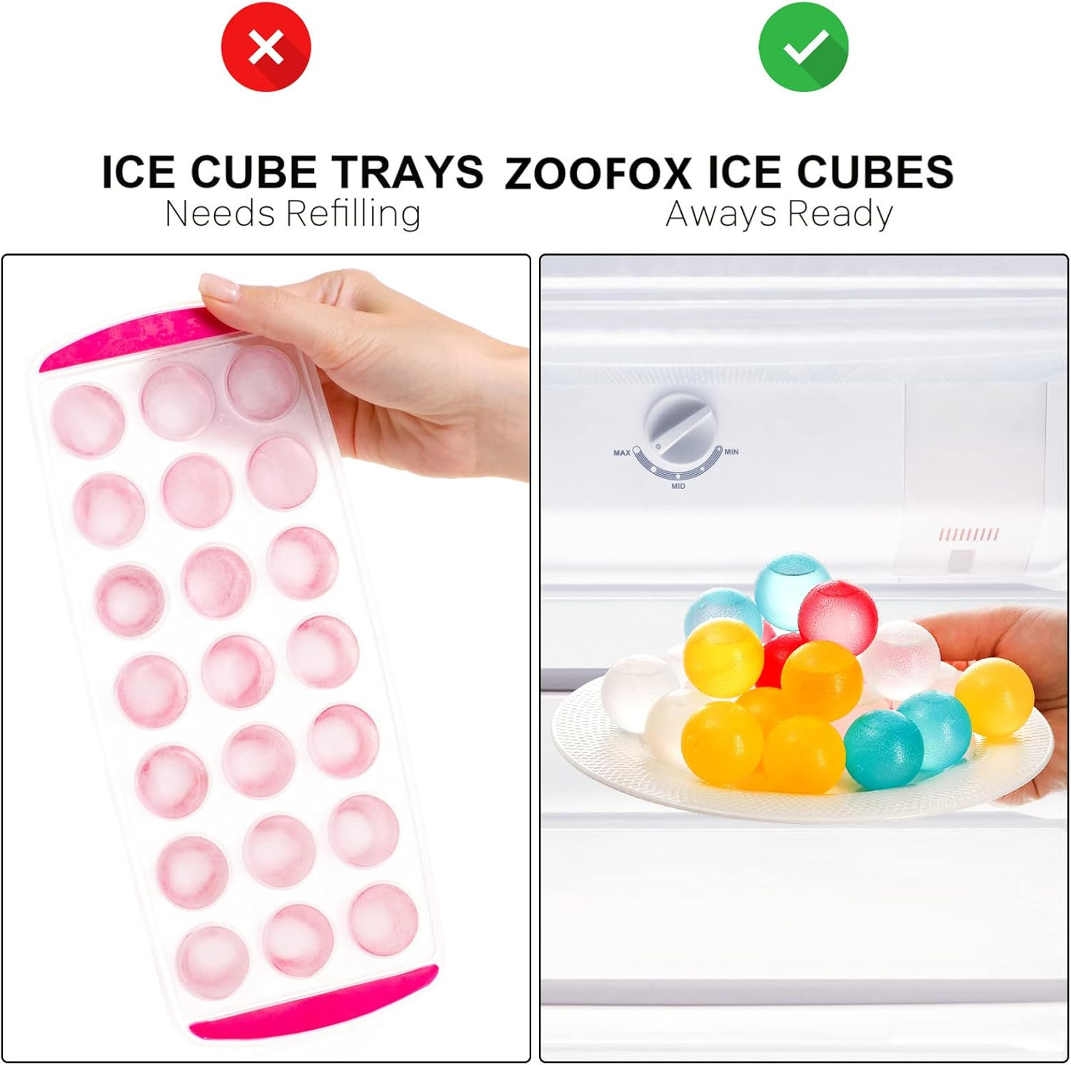200 Pack Reusable Ice Cubes for Drinks, Colored Plastic, round for Cocktails, Wi