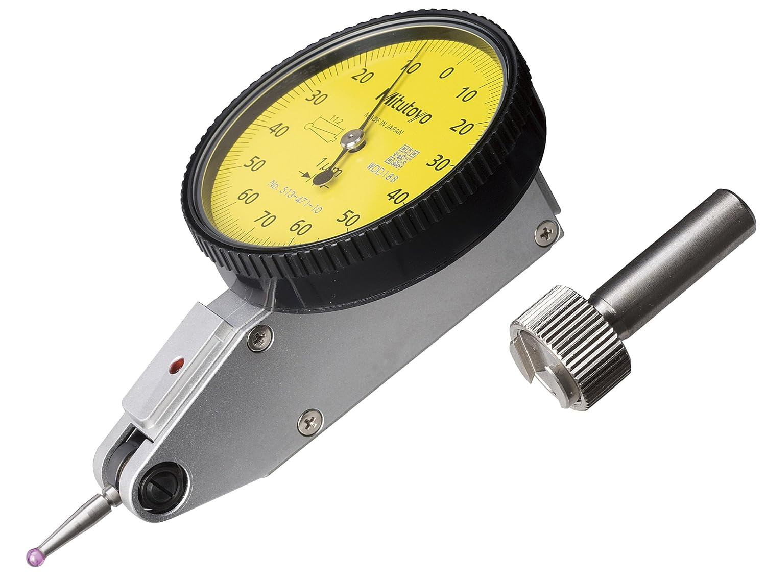513-471-10E Dial Test Indicator, 0-0.8 Mm Range, 0.01 Mm Resolution, 10 Μm Accur