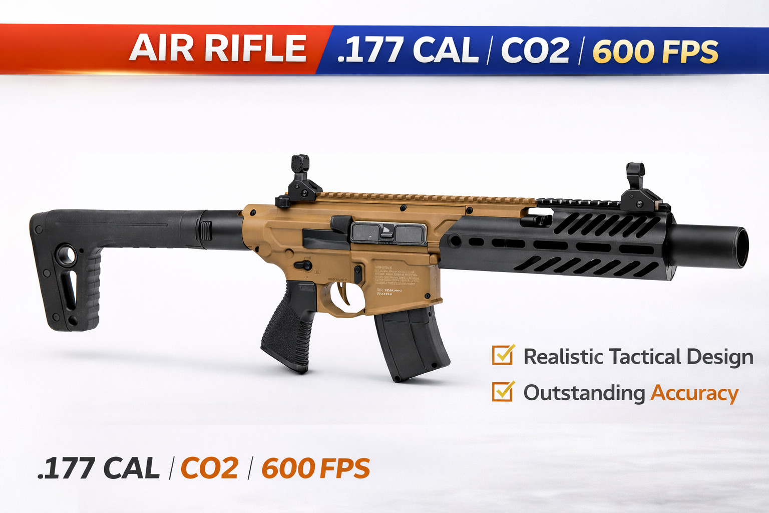 Sig Sauer MCX Canebrake Air Rifle .177 Cal CO2 Pellet 30rd Semi Auto 600 FPS