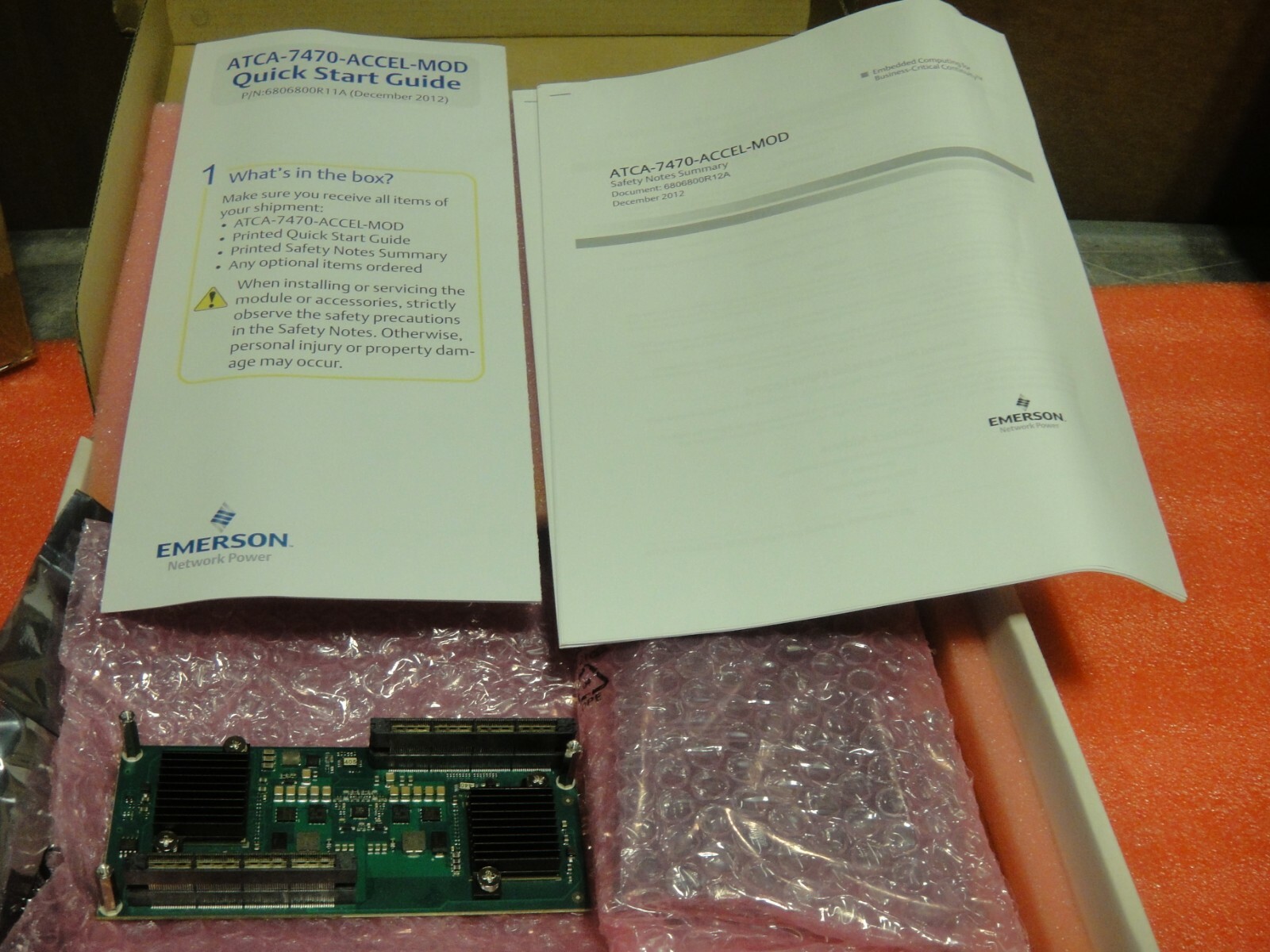 ATCA-7470-Accel-Mod Emerson network open box new pictured