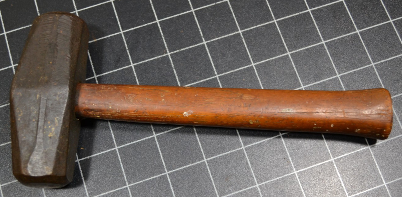 SHEFFIELD STEEL - ENGLAND - HAND DRILLING HAMMER - 3# - ALL ORIGINAL - V GOOD