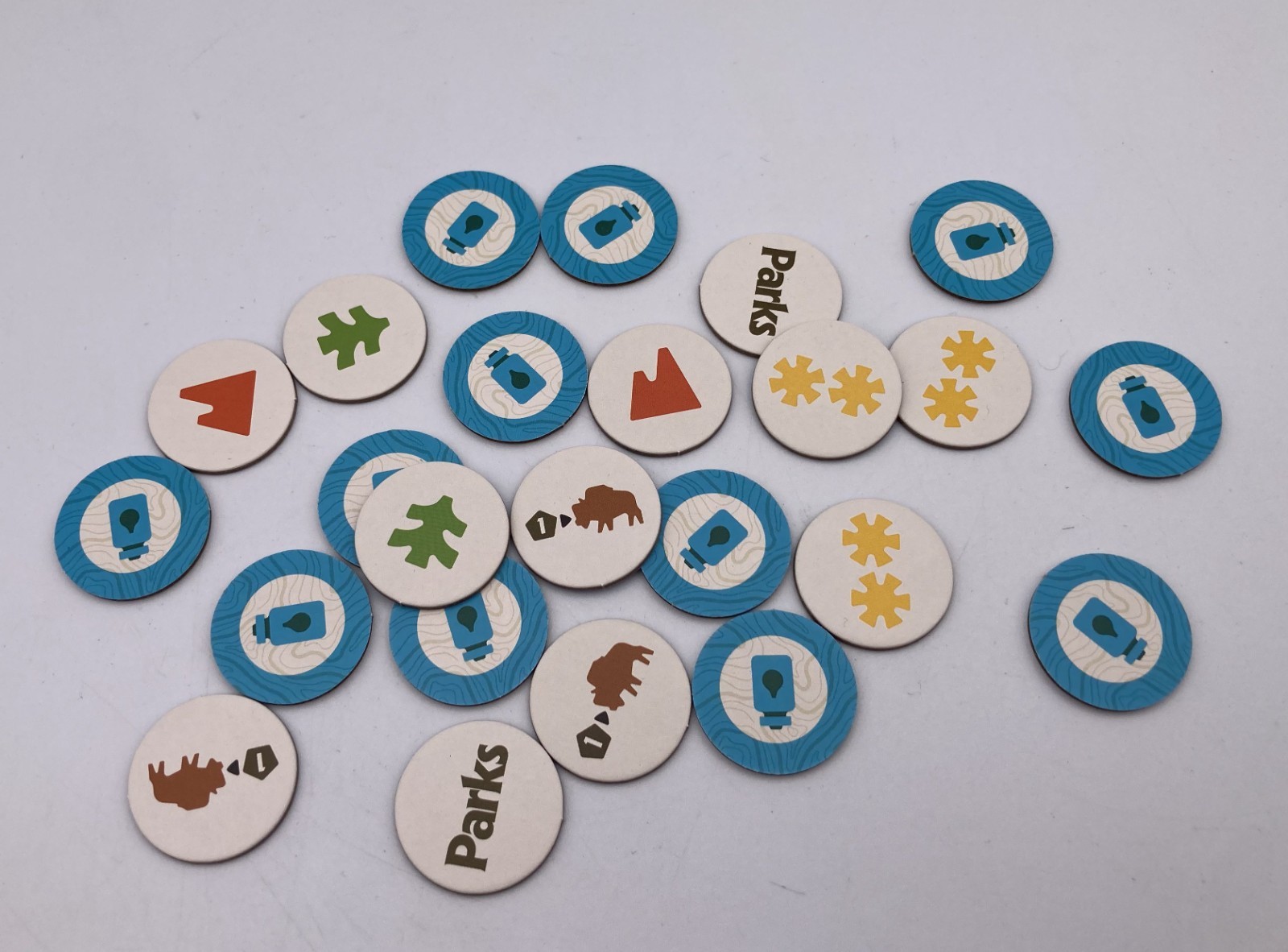 PARKS 2nd Edition Board Game Replacement Parts Set of 24 CANTEEN TOKENS