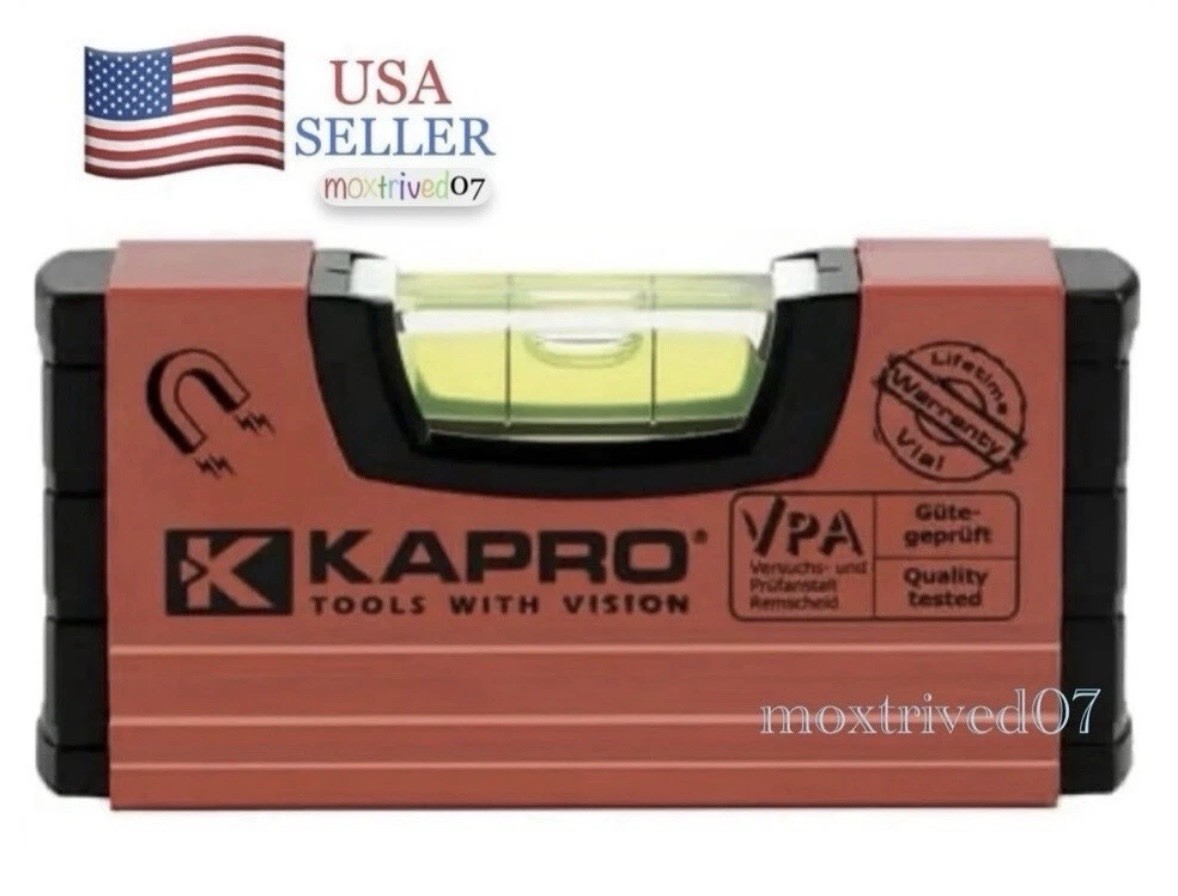 4 inch Compact Magnetic Aluminum 4" Torpedo Handy Pocket Sized Level Kapro 246M