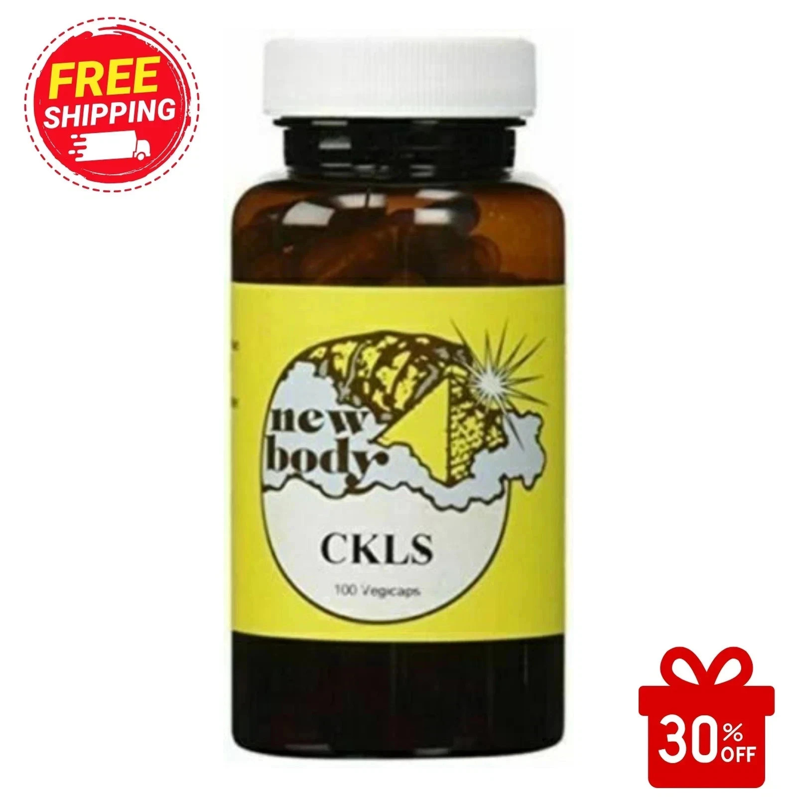CKLS Cleanse For The Colon, Kidney, Liver, Spleen 100 Vegicaps New Body 1 Packs