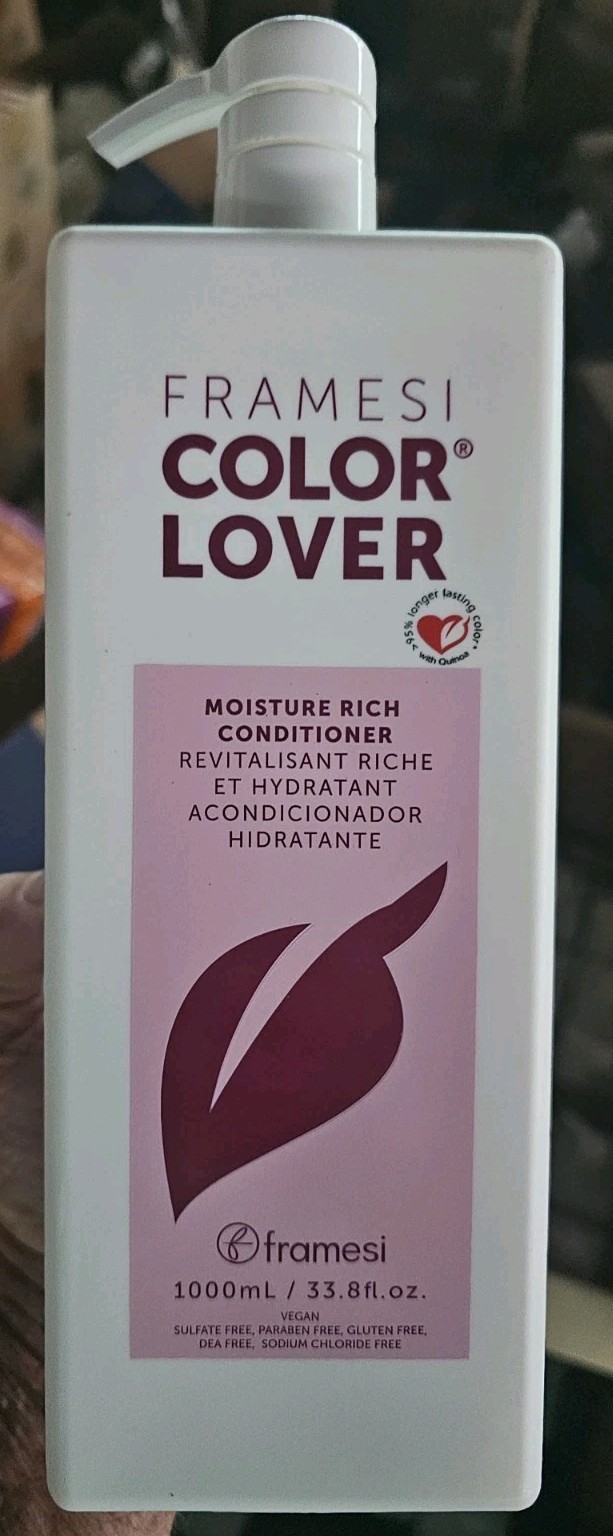 Framesi Color Lover Moisture Rich Conditioner  Vegan Sulfate Free - 33.8 Fl Oz
