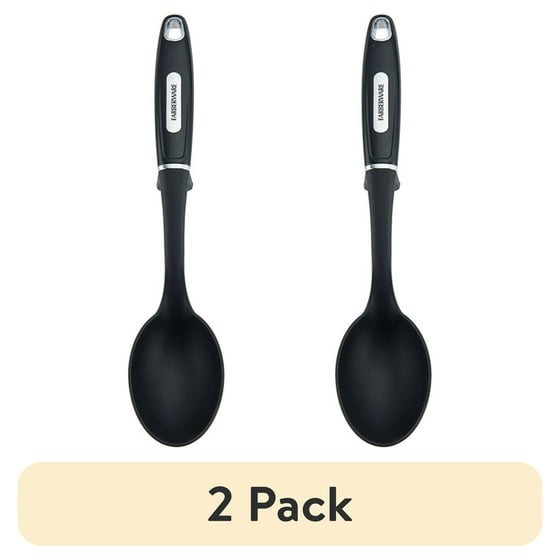 (2 pack) Professional Nylon Basting Spoon in Black