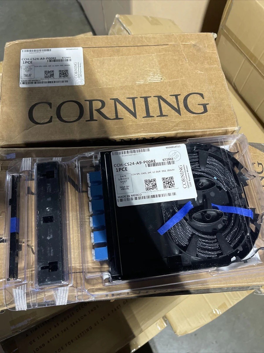 Corning CCH Splice Cassette, 24 Fiber, LC Duplex OS2, CCH-CS24-A9-P00RE New!