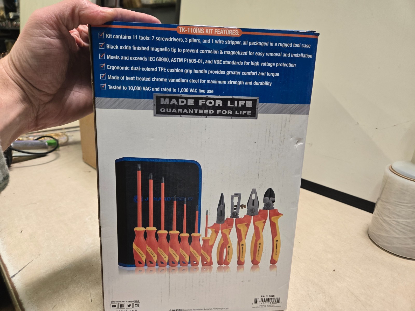 JONARD TOOLS TK-110INS Insulated Tool Set,11 pc. 2TDP7 Sealed