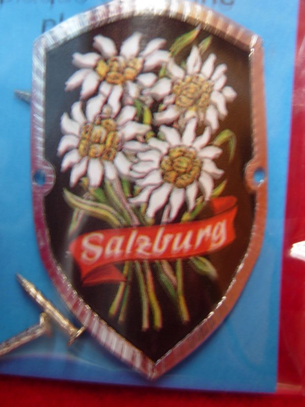 Salzburg Austria new shield mount badge stocknagel hiking medallion G9914