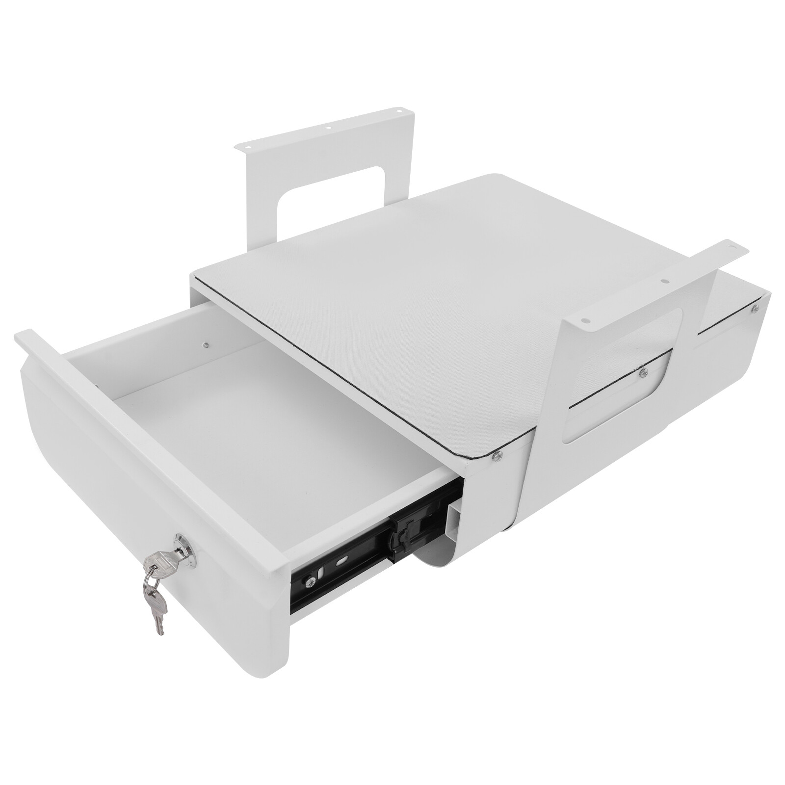 Lockable Under Desk Sliding Pull-Out Drawer Space Saver Sliding For Home/Office