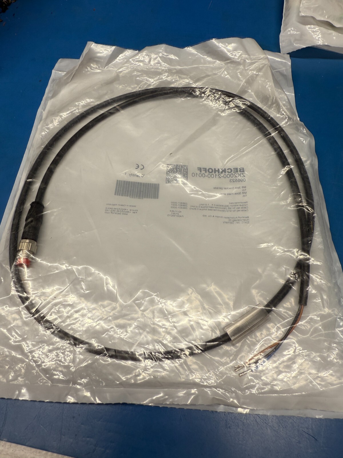 BECKHOFF ZK2000-2100-0010 Sensor Cable New