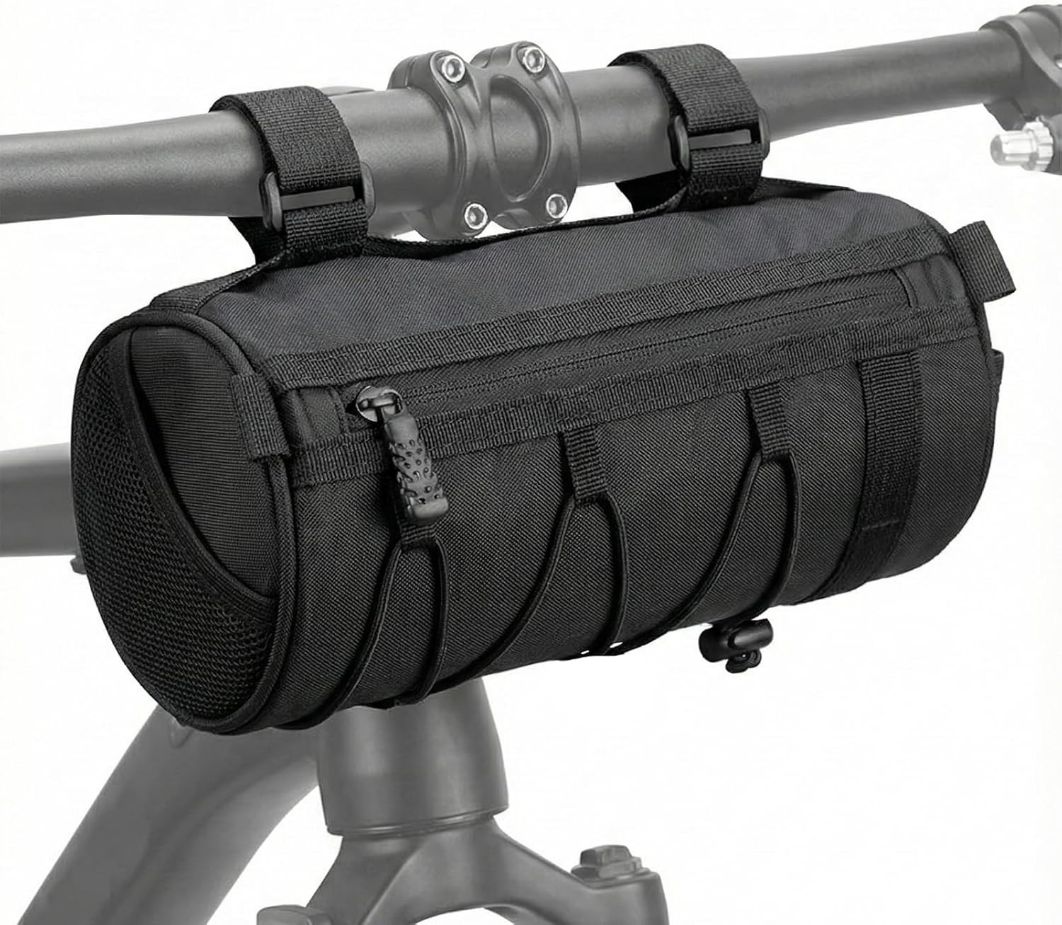 2.5L Bike Handlebar Bag, Waterproof Bicycle Front Bag with 2-Point Secure Straps