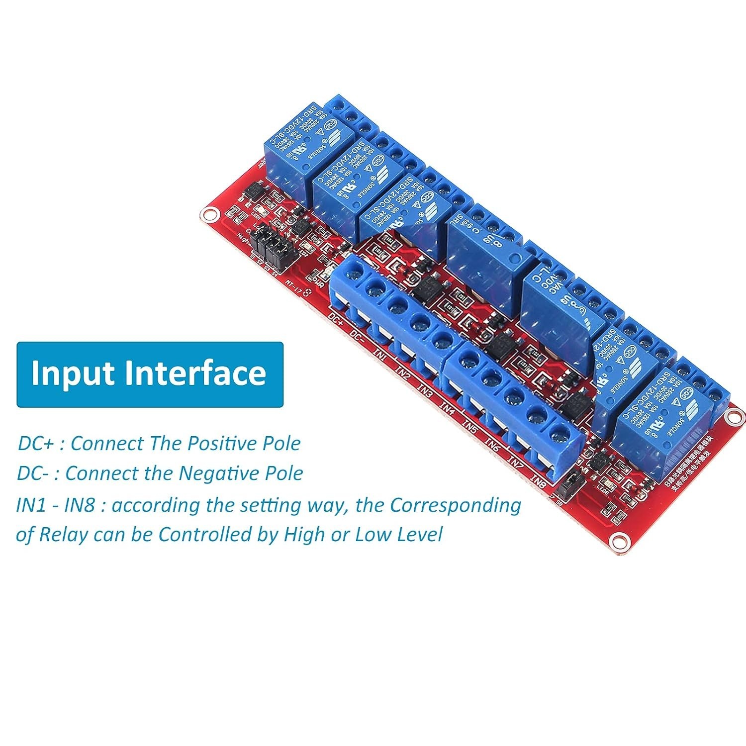 High-Performance 8 Channel Relay Module with Individual Control for 12V Systems