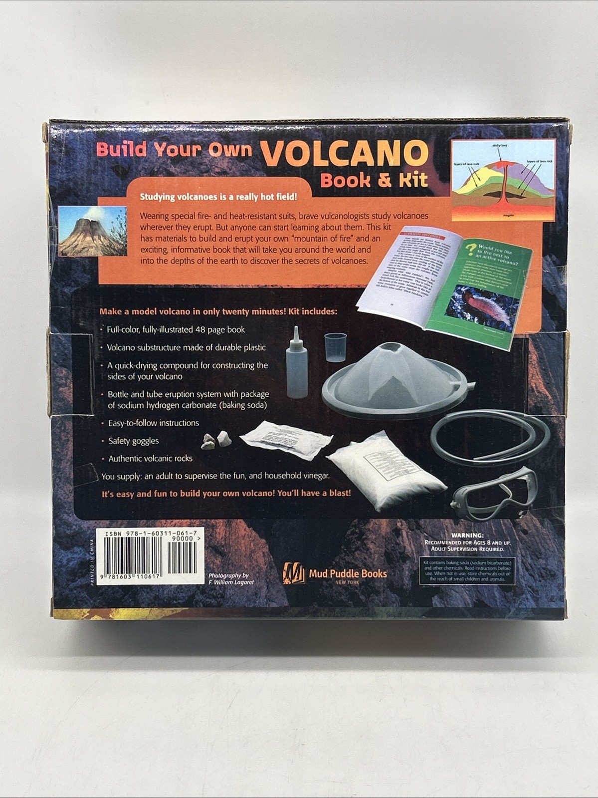 NEW Build Your Own Volcano Book and Kit Educational Really Erupts!