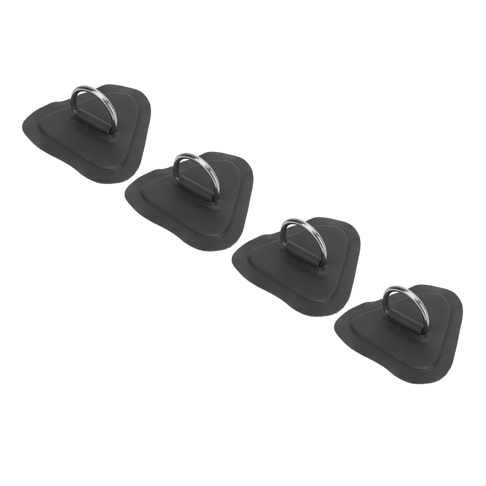 BLACK 4 Pcs D Patch Stainless Steel D Pad For Inflatable Surfboard