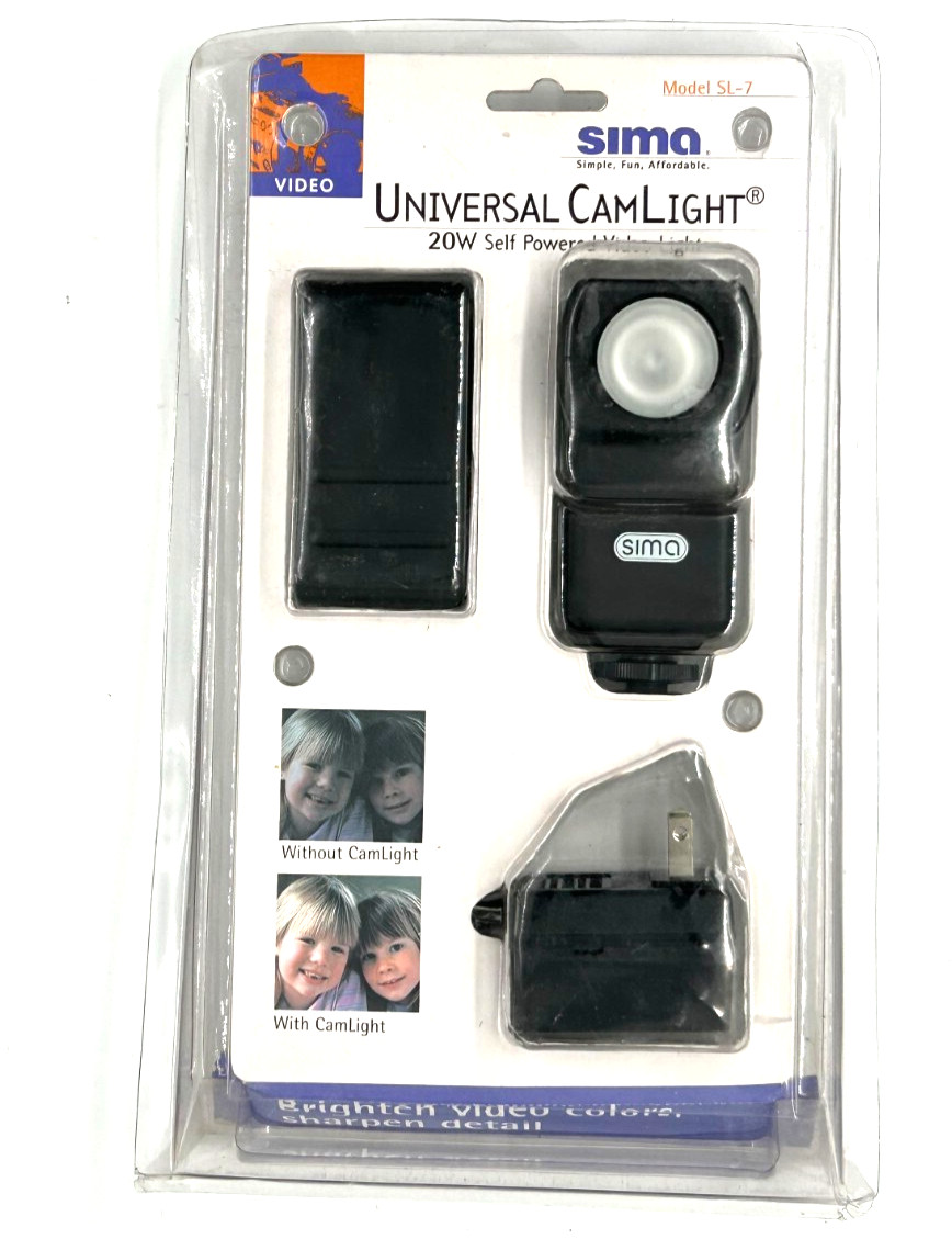 SIMA 20 WATT light for camcorder Model SL-7 for Sony, JVC, Panasonic